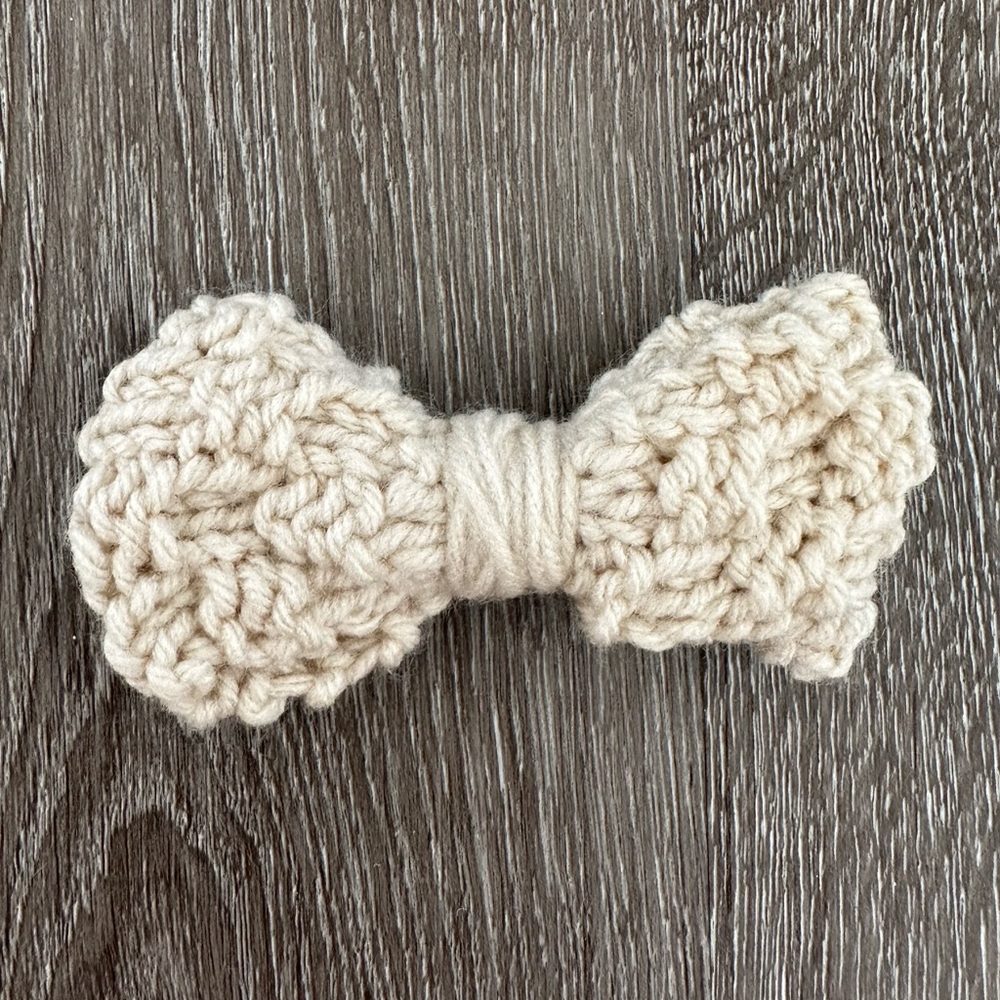 Handmade Cream Hair Bow